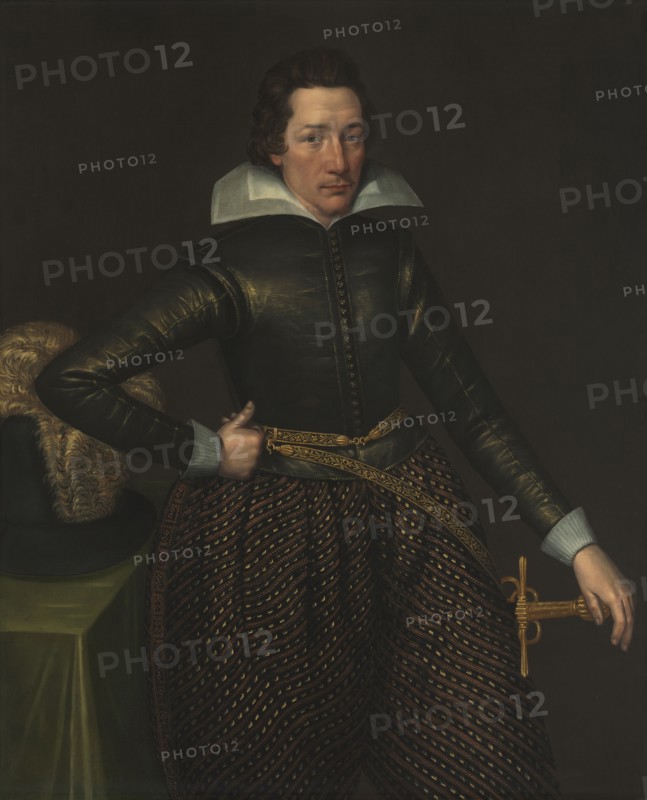Portrait of a Man, c. 1610. England (Anglo-Dutch), 17th century. Oil on canvas; framed: 142.5 x 120.5 x 6.5 cm (56 1/8 x 47 7/16 x 2 9/16 in.); unframed: 123.2 x 99.8 cm (48 1/2 x 39 5/16 in.).