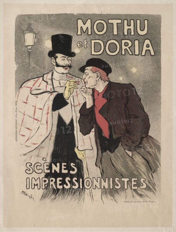 Mothu et Doria - Scènes impressionistes, 1893. Théophile Alexandre Steinlen (Swiss, 1859-1923). Lithograph