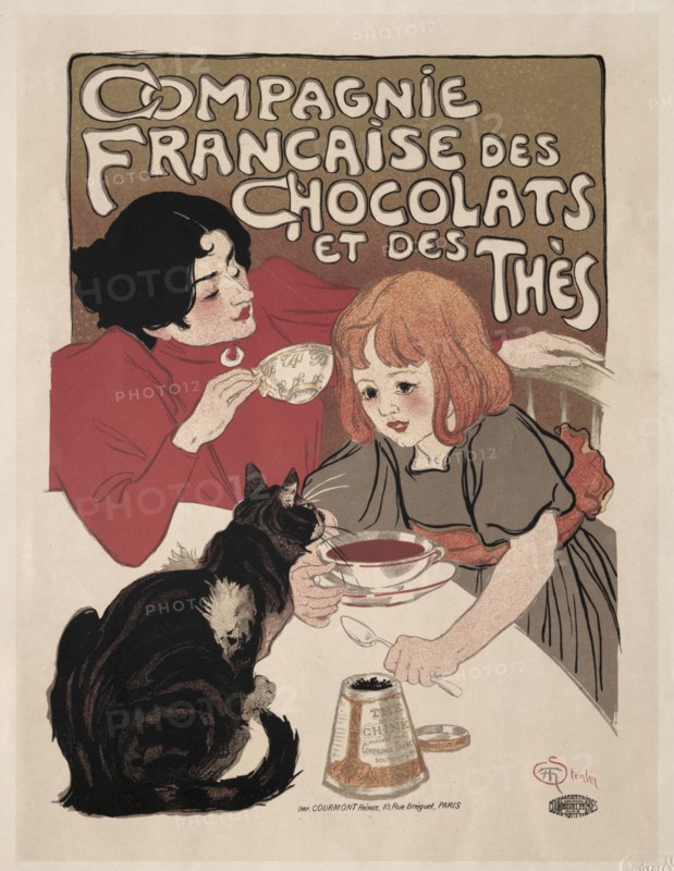 Compagnie Française des Chocolate et des Thés, 1895. Théophile Alexandre Steinlen (Swiss, 1859-1923). Lithograph; sheet: 30.7 x 23.2 cm (12 1/16 x 9 1/8 in.).