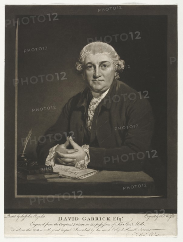 David Garrick, 1779. Thomas Watson (British, 1743 (?)-1781). Mezzotint