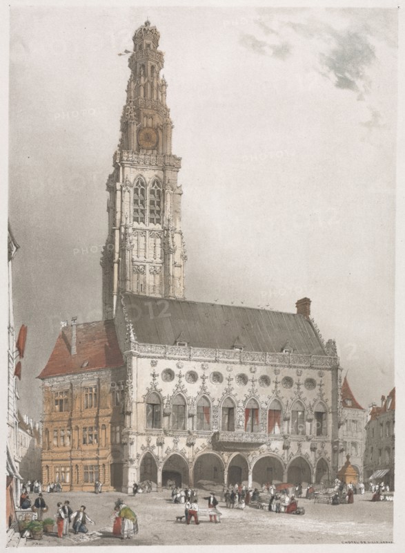 Picturesque Architecture in Paris, Ghent, Antwerp, Rouen, 1839. Thomas Shotter Boys (British, 1803-1874). Lithograph