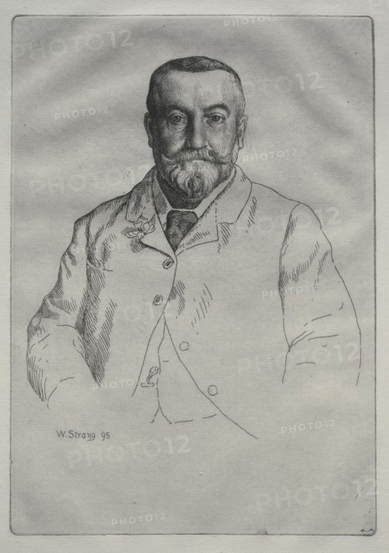 Portrait of H. Cock, 1895. William Strang (British, 1859-1921). Etching