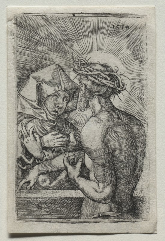 Christ and the Virgin, 1519. Hans Sebald Beham (German, 1500-1550). Engraving