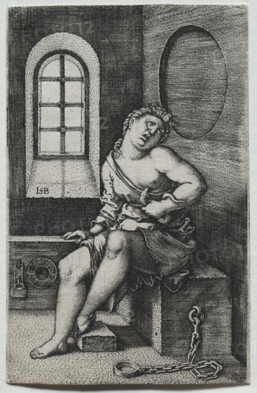 Cleopatra. Hans Sebald Beham (German, 1500-1550). Engraving