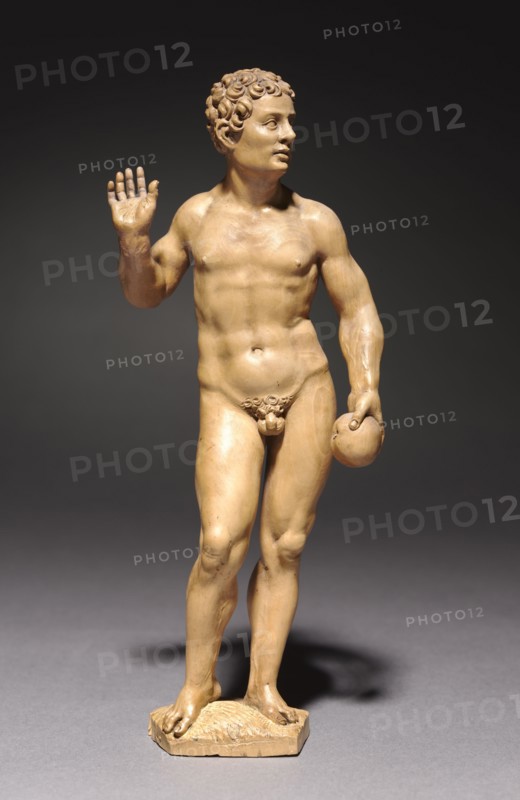 Adam, c. 1535. Daniel Mauch (German, 1477-1540). Boxwood; overall: 18.3 x 7 x 4 cm (7 3/16 x 2 3/4 x 1 9/16 in.).