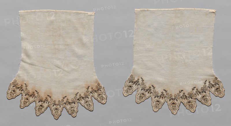 Embroidered Sleeves, 19th century. America, 19th century. average: 42.7 x 39.1 cm (16 13/16 x 15 3/8 in.)