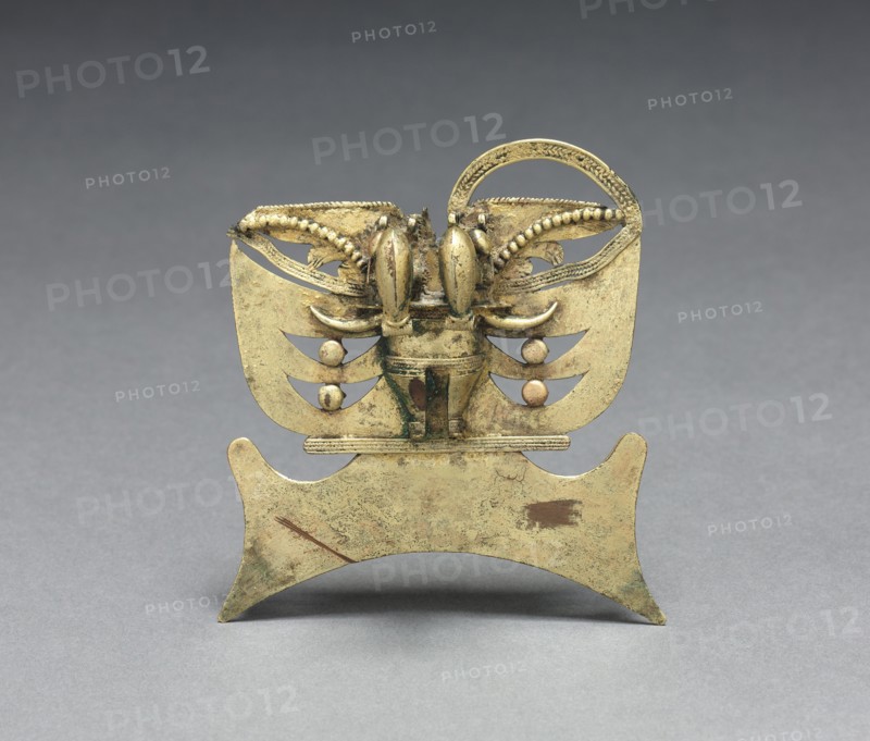 Human Effigy Pendant, 900-1550. Colombia, Tairona. Gold; overall: 10 x 10 cm (3 15/16 x 3 15/16 in.).