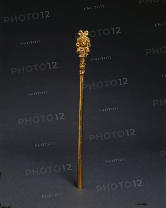 Lime Dipper, c. 1-800. Colombia, Calima region, Yotoco style, 1st-9th Century. Gold; overall: 22.8 cm (9 in.).