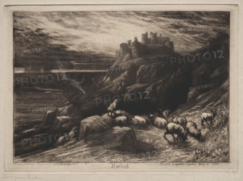 Harlech, 1880. Francis Seymour Haden (British, 1818-1910). Mezzotint, etching and drypoint