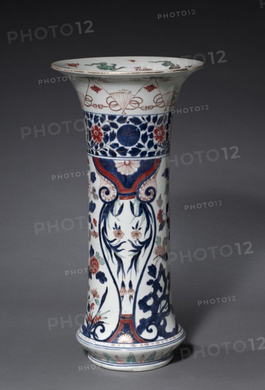 Vase: Imari Ware, 17th century. Japan, Saga Prefecture, Arita kilns, Edo Period (1615-1868). Porcelain with decoration in underglaze blue and colored enamels; overall: 55.3 cm (21 3/4 in.).