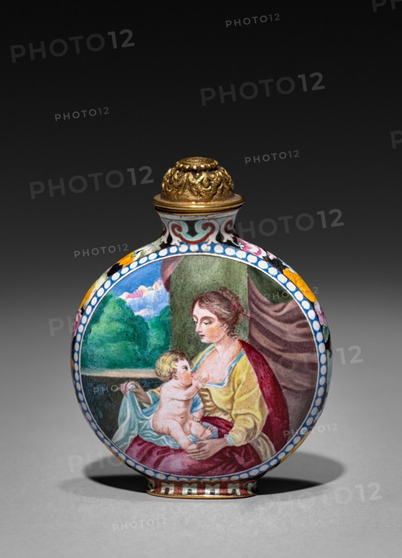 Snuff Bottle with Stopper, 1736-1795. China, Qing dynasty (1644-1912), Qianlong reign (1735-1795). Crystal; with cover: 8.4 cm (3 5/16 in.).