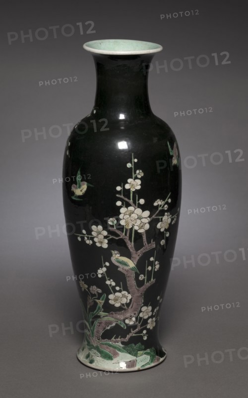 Baluster Vase with Blossoming Cherry Tree, 1714. China, Qing dynasty (1644-1912), Kangxi reign (1661-1722). Porcelain with polychrome enamel decoration; overall: 40.1 cm (15 13/16 in.).