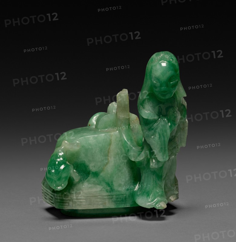 Three-Sectional Altar Group: Cylindrical Carving with Phoenix (lid), Qing Dynasty. China, Qing dynasty (1644-1911). Jade; overall: 21.4 x 8 x 4.5 cm (8 7/16 x 3 1/8 x 1 3/4 in.); with base: 24.2 cm (9 1/2 in.); lid: 5.6 cm (2 3/16 in.).