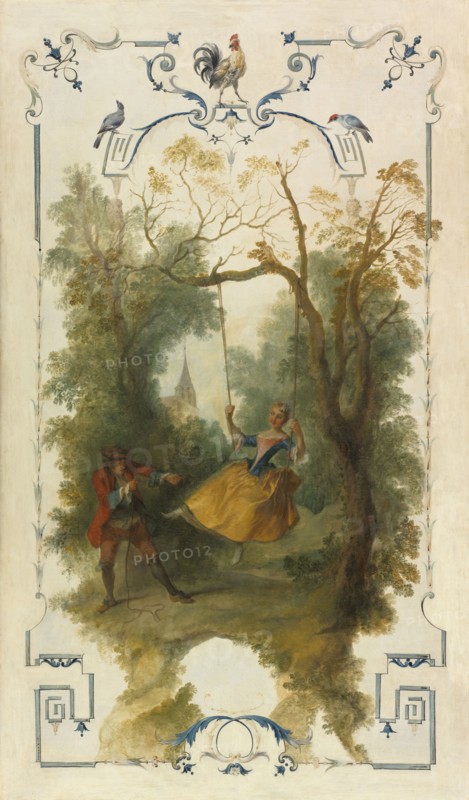 The Swing, c. 1723-1727. Nicolas Lancret (French, 1690-1743). Oil on canvas; framed: 157 x 96 x 5.5 cm (61 13/16 x 37 13/16 x 2 3/16 in.); unframed: 150.8 x 89.7 cm (59 3/8 x 35 5/16 in.).