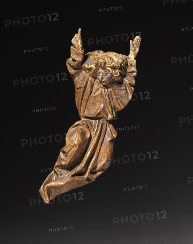 Angel, c. 1500. South Netherlands, Brabant, 16th century. Oak with traces of gilding; overall: 13.9 x 5.3 cm (5 1/2 x 2 1/16 in.)