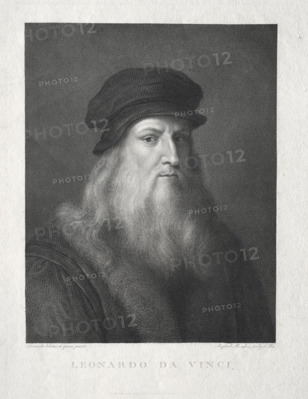 Leonardo da Vinci. Raffaello Morghen (Italian, 1761-1833). Engraving