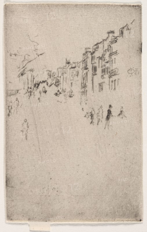A Fragment of Piccadilly. James McNeill Whistler (American, 1834-1903). Etching