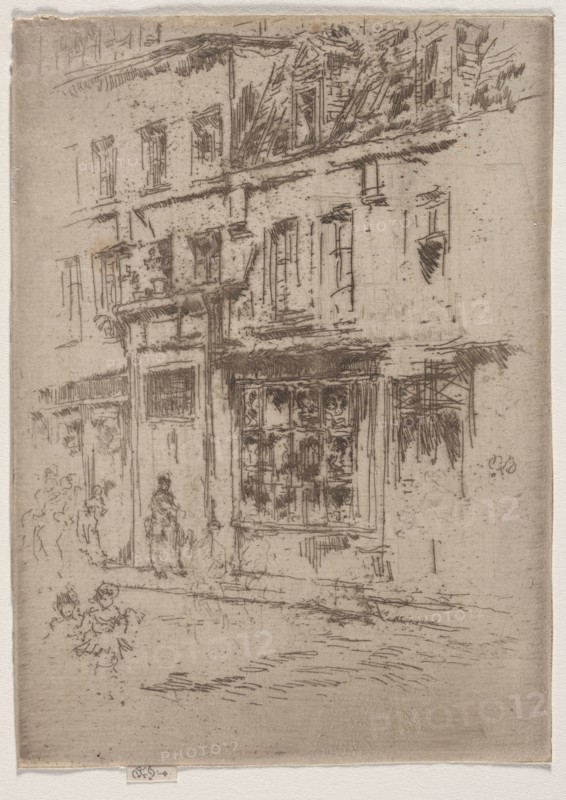 Rue du Buerre, Brussels. James McNeill Whistler (American, 1834-1903). Etching