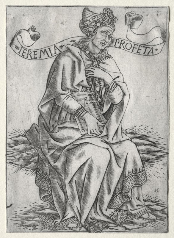The Prophets:  Jeremiah, c. 1470-75. Baccio Baldini (Italian, c. 1436-1487). Engraving
