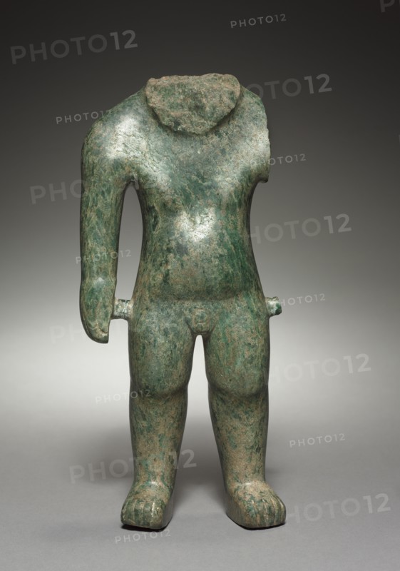 Figure Fragment, c. 900-400 BC. Mexico, Olmec, 1200-300 BC. Greenstone; overall: 27.7 x 13.4 x 5.5 cm (10 7/8 x 5 1/4 x 2 3/16 in.).