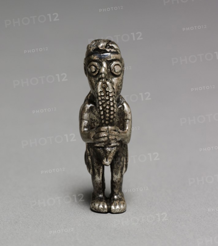 Agricultural Figurine, 1400-1532. Peru, Inka style (1400-1532). Cast silver; overall: 5 x 1.4 cm (1 15/16 x 9/16 in.).