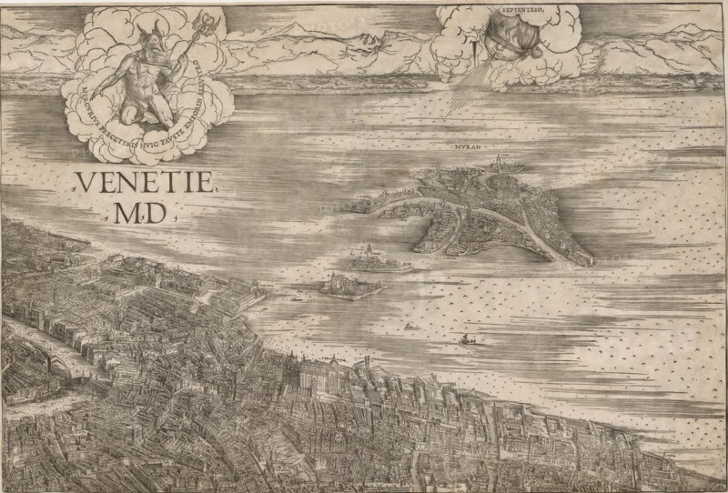 View of Venice, 1500. Jacopo de' Barbari (Italian, 1440/50-before 1515). Woodcut