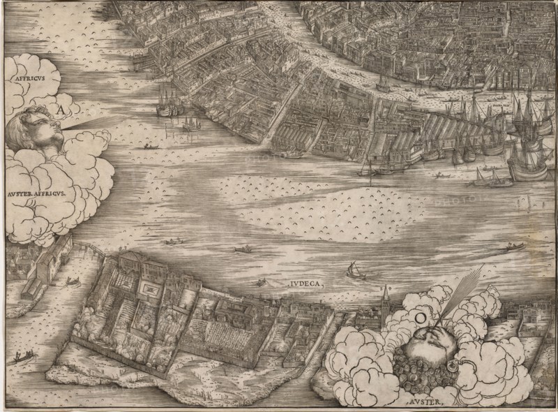 View of Venice, 1500. Jacopo de' Barbari (Italian, 1440/50-before 1515). Woodcut