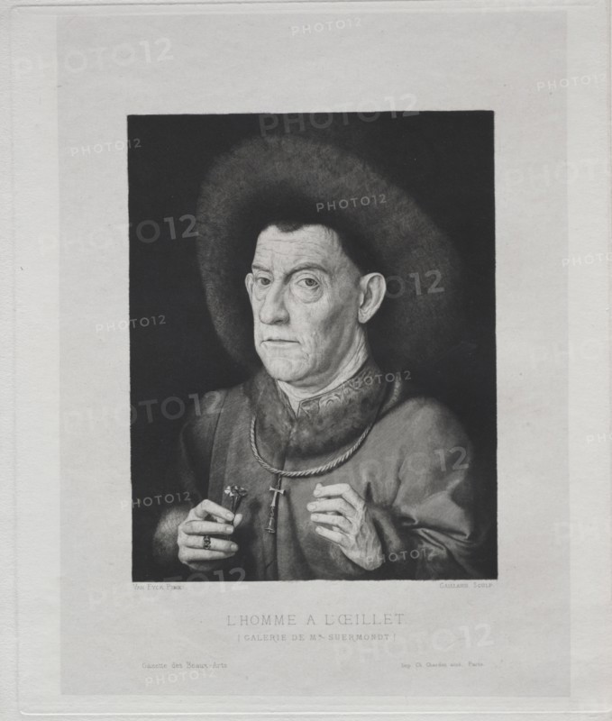 Man with a Pink, 1869. Claude-Ferdinand Gaillard (French, 1834-1887). Engraving