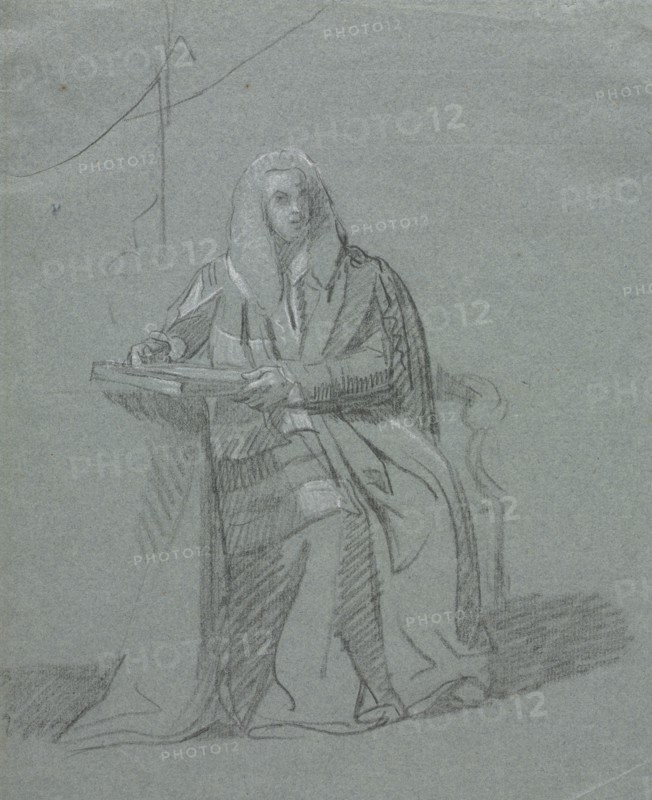 Portrait of William Murray, Earl of Mansfield (1705-1793), c. 1783. John Singleton Copley (American, 1738-1815). Charcoal heightened with white;