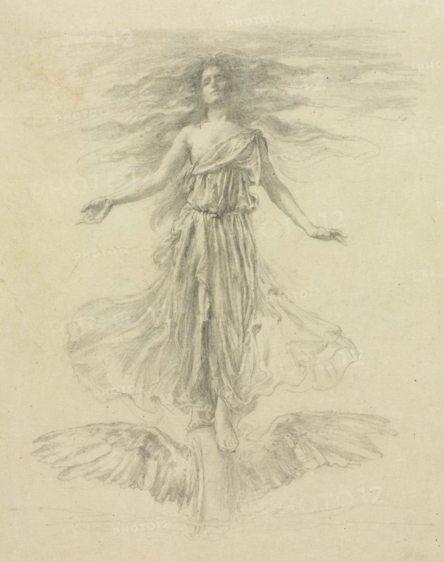 Fortune, 1901. John La Farge (American, 1835-1910). Graphite; sheet: 27.7 x 20 cm (10 7/8 x 7 7/8 in.).