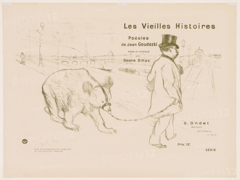 Les Vieilles histoires:  Couverture - Frontispiece, 1893. Henri de Toulouse-Lautrec (French, 1864-1901). Lithograph