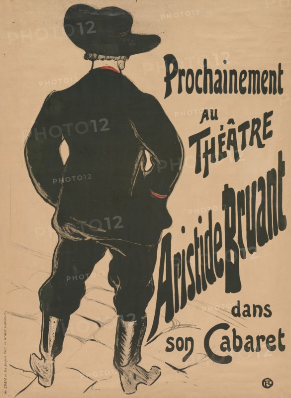 Bruant au Mirliton, 1894. Henri de Toulouse-Lautrec (French, 1864-1901). Lithograph