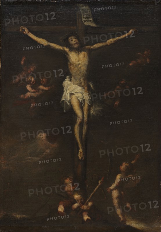 Crucifixion, 1800s. Spain, 19th century. Oil on canvas; unframed: 60.3 x 40 cm (23 3/4 x 15 3/4 in.).