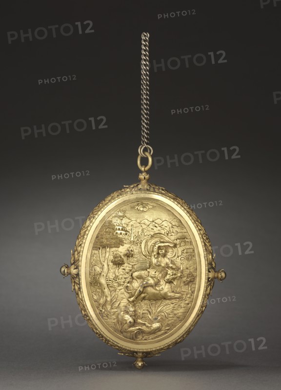 Locket, c. 1565. Germany, 16th century. Gilt copper; overall: 15.4 x 12 x 4.5 cm (6 1/16 x 4 3/4 x 1 3/4 in.).