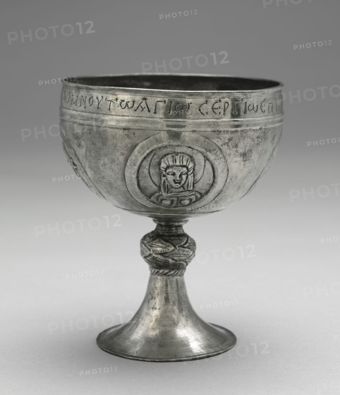 Chalice from the Beth Misona Treasure, c. 500-700. Early Byzantium, Constantinople or Syria, Byzantine period, 6th-7th Century. Silver; overall: 17 x 14.2 cm (6 11/16 x 5 9/16 in.).