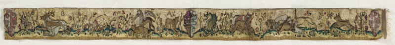 Tapestry Border, 1400-1450. Italy, Lombardy, Milan ?, first half of 15th century. Tapestry weave; silk, silver and gold wire; overall: 93.5 x 7.5 cm (36 13/16 x 2 15/16 in.)