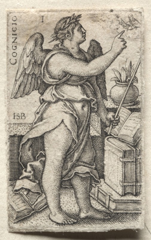 The Knowledge of God and the Seven Cardinal Virtues. Hans Sebald Beham (German, 1500-1550). Engraving
