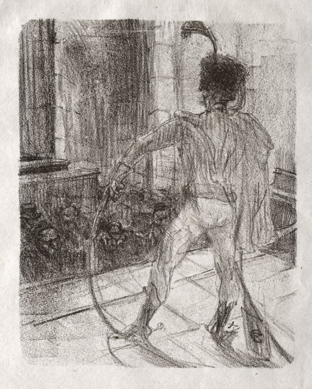 Au pied du Sinaï:  Schlomé Fuss à la Synagogue, 1898. Henri de Toulouse-Lautrec (French, 1864-1901). Lithograph