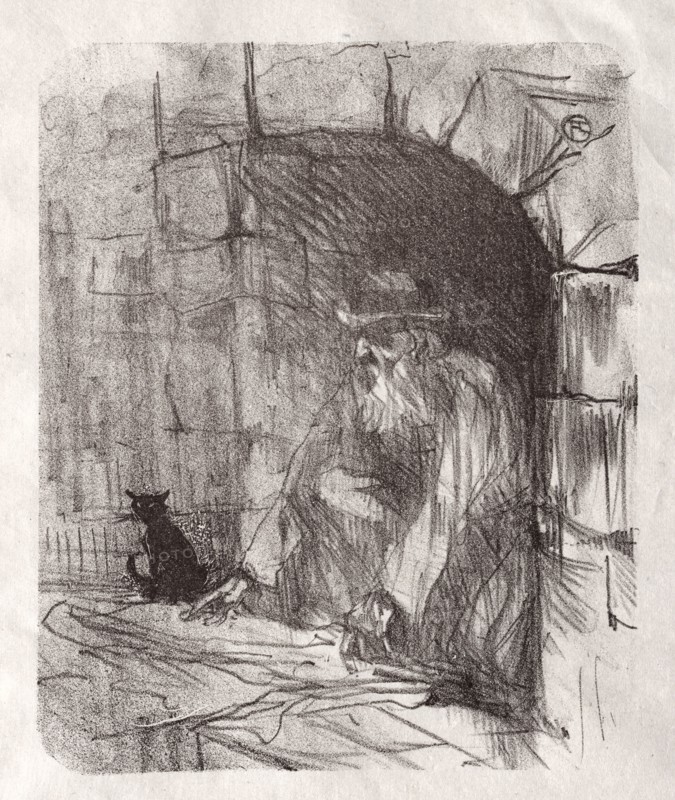 Au pied du Sinaï:  Une Arrière-boutique à Cracovie, 1898. Henri de Toulouse-Lautrec (French, 1864-1901). Lithograph