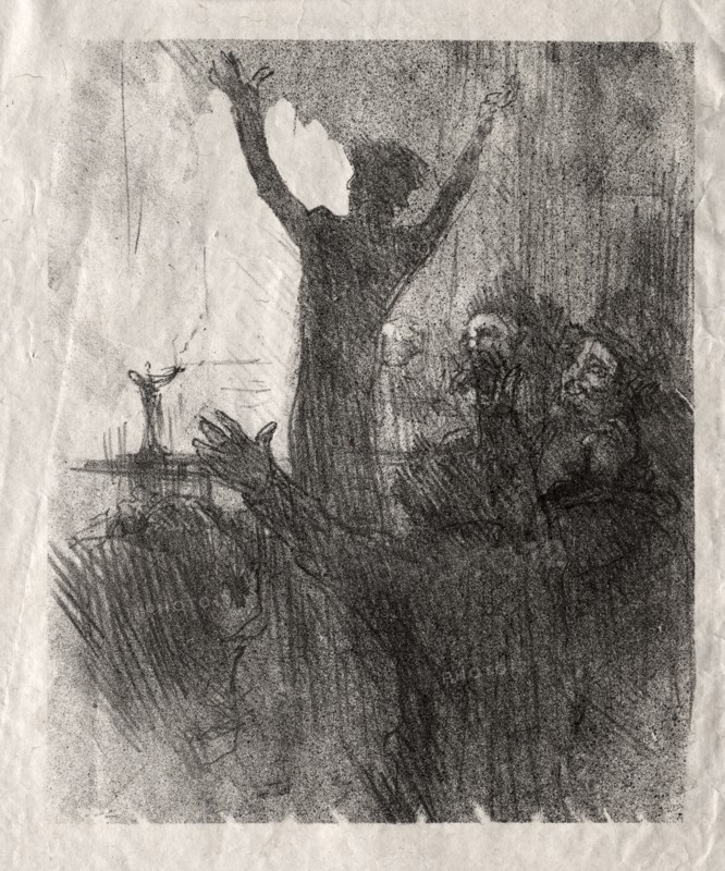 Schlomé Fuss à la Synagogue, 1897. Henri de Toulouse-Lautrec (French, 1864-1901), Henri Floury. Lithograph