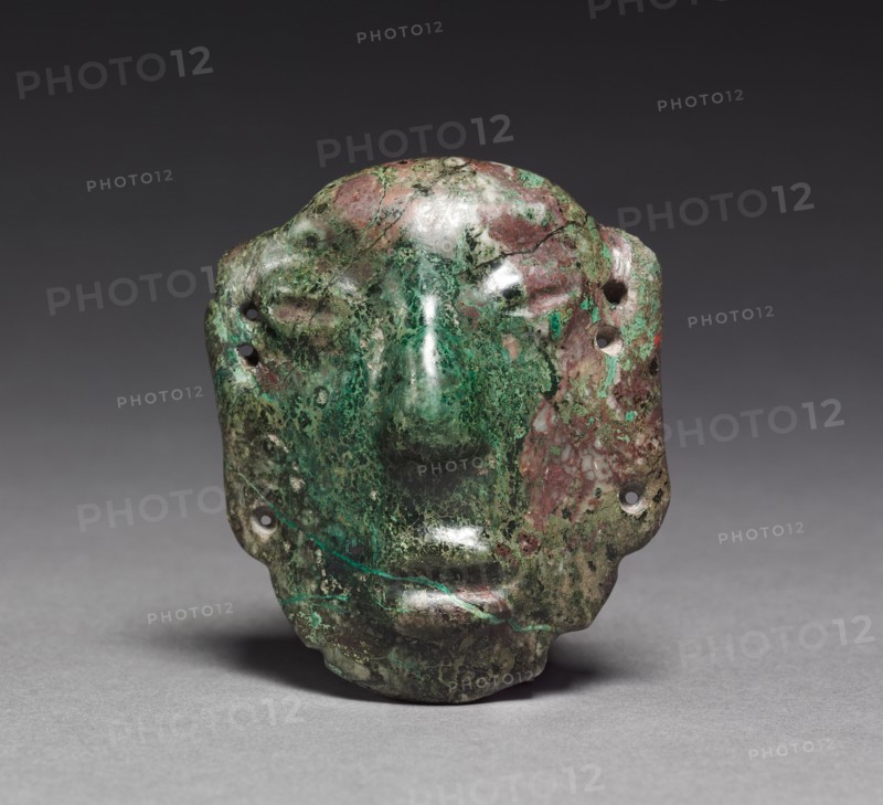 Mask, 1-900. Mexico, Guerrero. Jadeite; overall: 6.8 x 5.6 cm (2 11/16 x 2 3/16 in.).