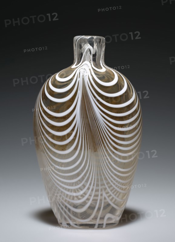 Flask, c. 1835. America, South Jersey Type, 19th century. Glass; overall: 17.2 x 2 cm (6 3/4 x 13/16 in.); base: 3.2 x 5.1 cm (1 1/4 x 2 in.).