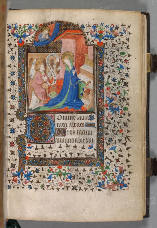Book of Hours (Use of Paris): Fol. 37r, Annunciation, c. 1420. Possibly studio or workshop of The Bedford Master (French, Paris, active c. 1405-30). Ink, tempera, and gold on vellum; codex: 18.4 x 13.3 cm (7 1/4 x 5 1/4 in.).