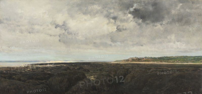 Villerville Seen from Le Ratier, 1855. Charles François Daubigny (French, 1817-1878). Oil on fabric; framed: 80 x 141.5 x 7.5 cm (31 1/2 x 55 11/16 x 2 15/16 in.); unframed: 54.2 x 116.2 cm (21 5/16 x 45 3/4 in.).