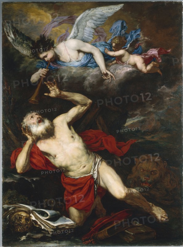 The Vision of Saint Jerome, c. 1660. Giovanni Battista Langetti (Italian, 1635-1676). Oil on canvas; framed: 238 x 187 x 13 cm (93 11/16 x 73 5/8 x 5 1/8 in.); unframed: 200.2 x 149.2 cm (78 13/16 x 58 3/4 in.).