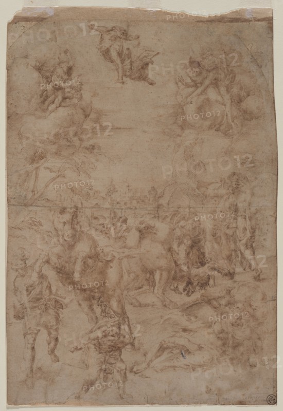 The Conversion of St. Paul, after 1575. Lelio Orsi (Italian, 1511-1587). Pen and brown ink and brush and brown wash; sheet: 47.2 x 33 cm (18 9/16 x 13 in.); secondary support: 49 x 33.2 cm (19 5/16 x 13 1/16 in.).