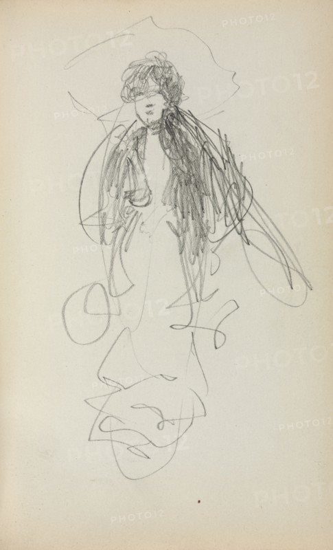 Italian Sketchbook: Standing Woman (page 219), 1898-1899. Maurice Prendergast (American, 1858-1924). Pencil; sheet: 16.7 x 10.8 cm (6 9/16 x 4 1/4 in.).