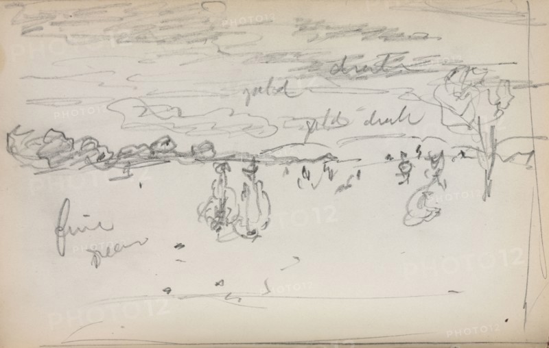 Italian Sketchbook: Landscape (page 57), 1898-1899. Maurice Prendergast (American, 1858-1924). Pencil; sheet: 16.7 x 10.8 cm (6 9/16 x 4 1/4 in.).