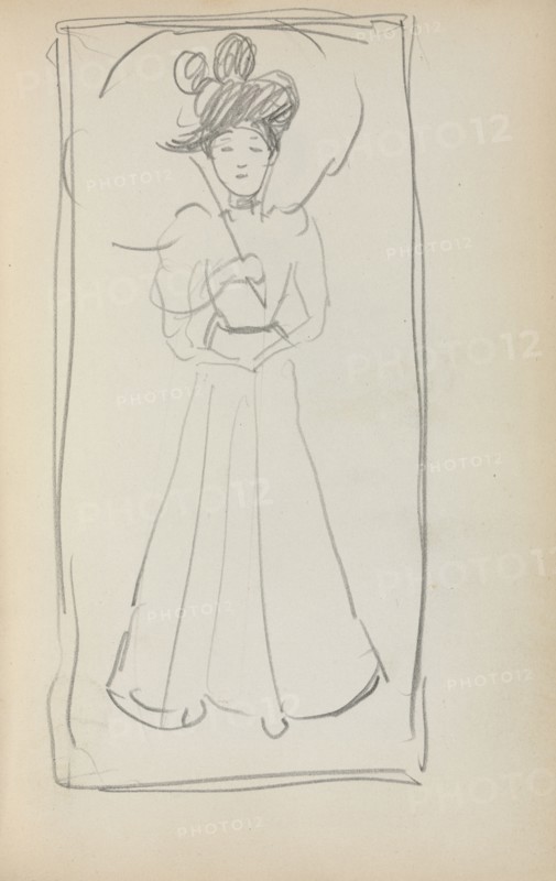 Italian Sketchbook: Standing woman with parasol (page 233), 1898-1899. Maurice Prendergast (American, 1858-1924). Pencil; sheet: 16.7 x 10.8 cm (6 9/16 x 4 1/4 in.).