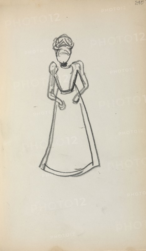 Italian Sketchbook: Standing Woman (page 240), 1898-1899. Maurice Prendergast (American, 1858-1924). Pencil; sheet: 16.7 x 10.8 cm (6 9/16 x 4 1/4 in.).